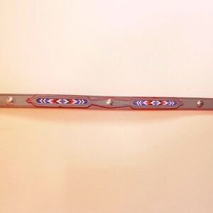 Grey beaded western women's belt.